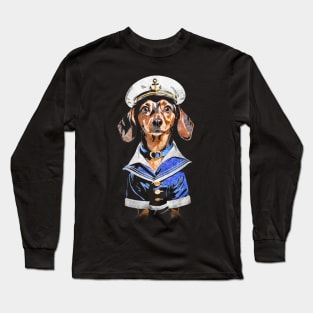 Sailor dachshund Long Sleeve T-Shirt